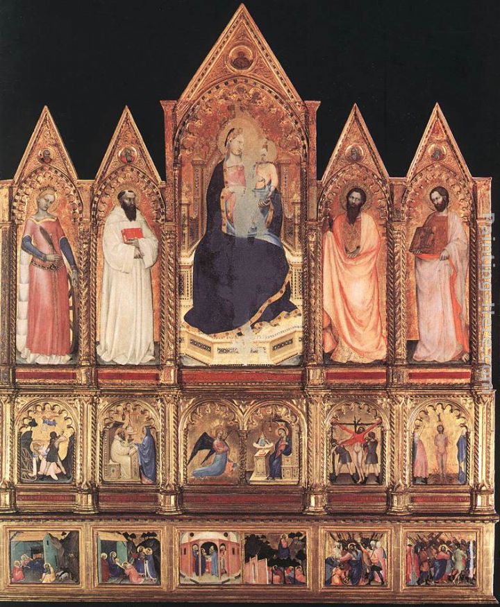 Polyptych with Madonna and Saints painting - Giovanni da Milano Polyptych with Madonna and Saints art painting